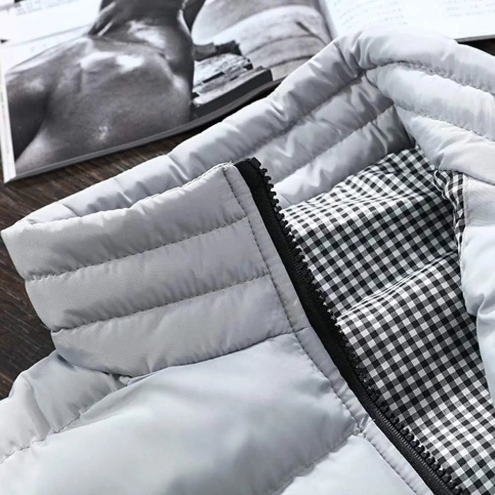 Mens Jackets Men Autumn Winter Coat Padded Cotton Vest Warm Hooded Thick Vest Tops Jacket Jackets