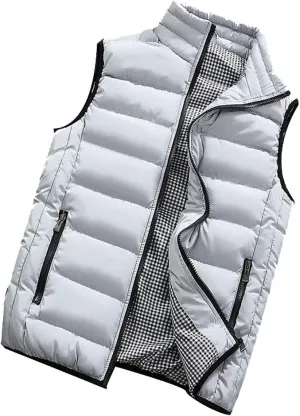 Mens Jackets Men Autumn Winter Coat Padded Cotton Vest Warm Hooded Thick Vest Tops Jacket Jackets
