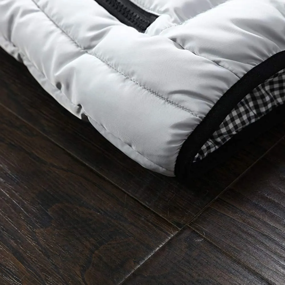 Mens Jackets Men Autumn Winter Coat Padded Cotton Vest Warm Hooded Thick Vest Tops Jacket Jackets