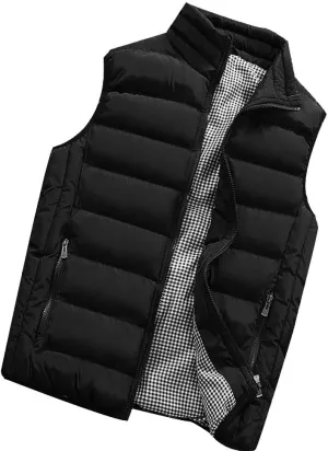 Mens Jackets Men Autumn Winter Coat Padded Cotton Vest Warm Hooded Thick Vest Tops Jacket Jackets