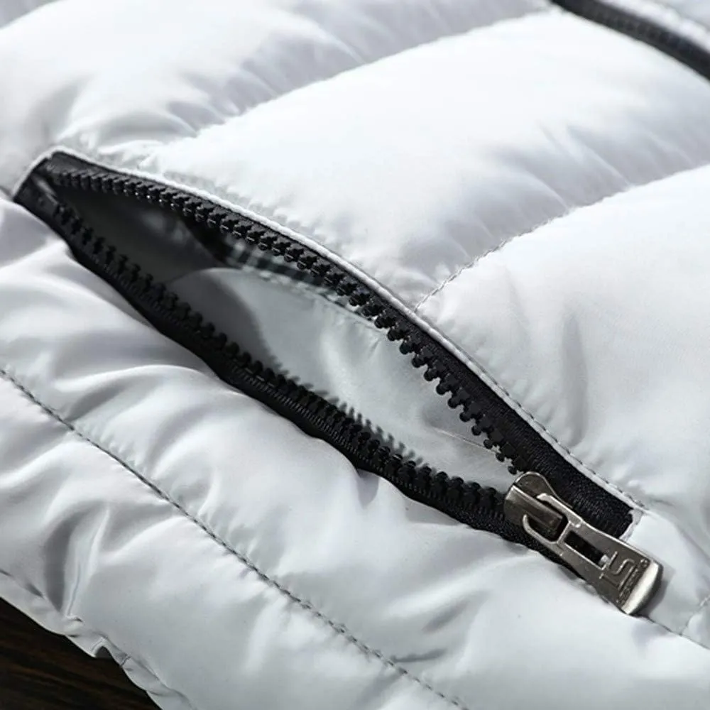 Mens Jackets Men Autumn Winter Coat Padded Cotton Vest Warm Hooded Thick Vest Tops Jacket Jackets