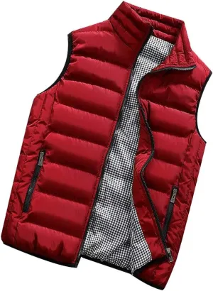 Mens Jackets Men Autumn Winter Coat Padded Cotton Vest Warm Hooded Thick Vest Tops Jacket Jackets
