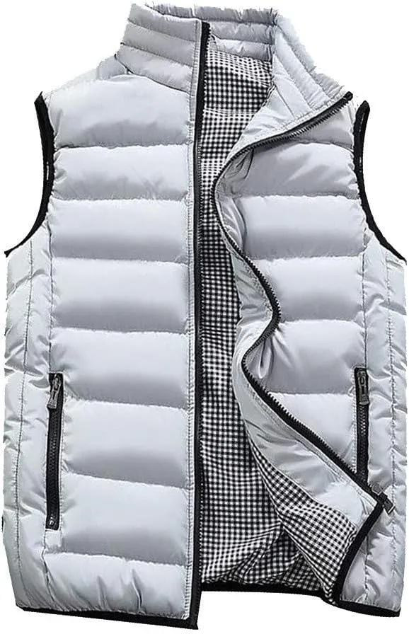 Mens Jackets Men Autumn Winter Coat Padded Cotton Vest Warm Hooded Thick Vest Tops Jacket Jackets