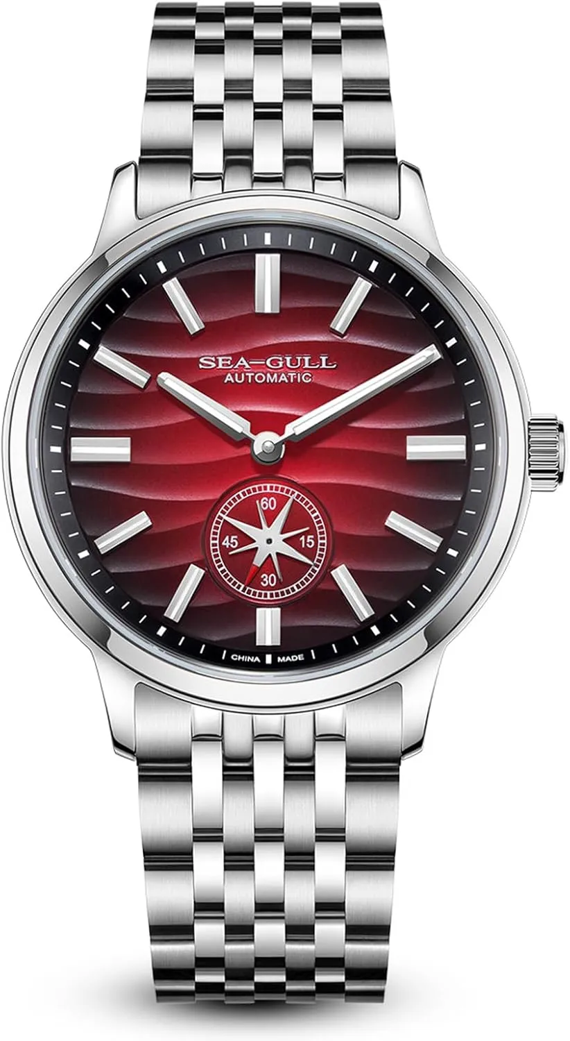 Mens Mechanical Watches,Natural Series,Automatic Wristwatch, Polaris Sub DialSeagull ST17, Luminous, 6180