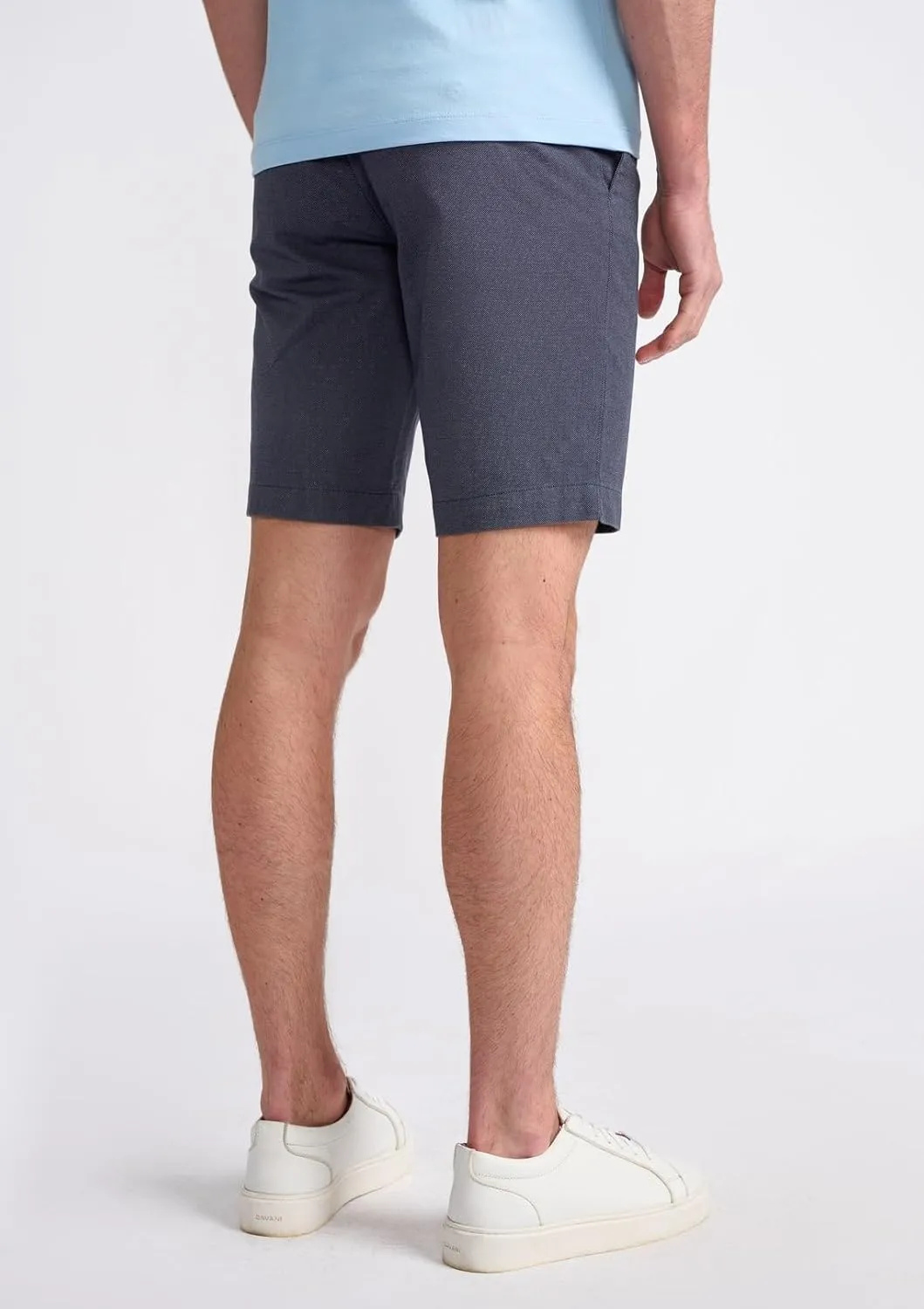 Mens Navy Slim-Fit Cotton Twill Chino Shorts - Comfortable & Stylish Summer Wear