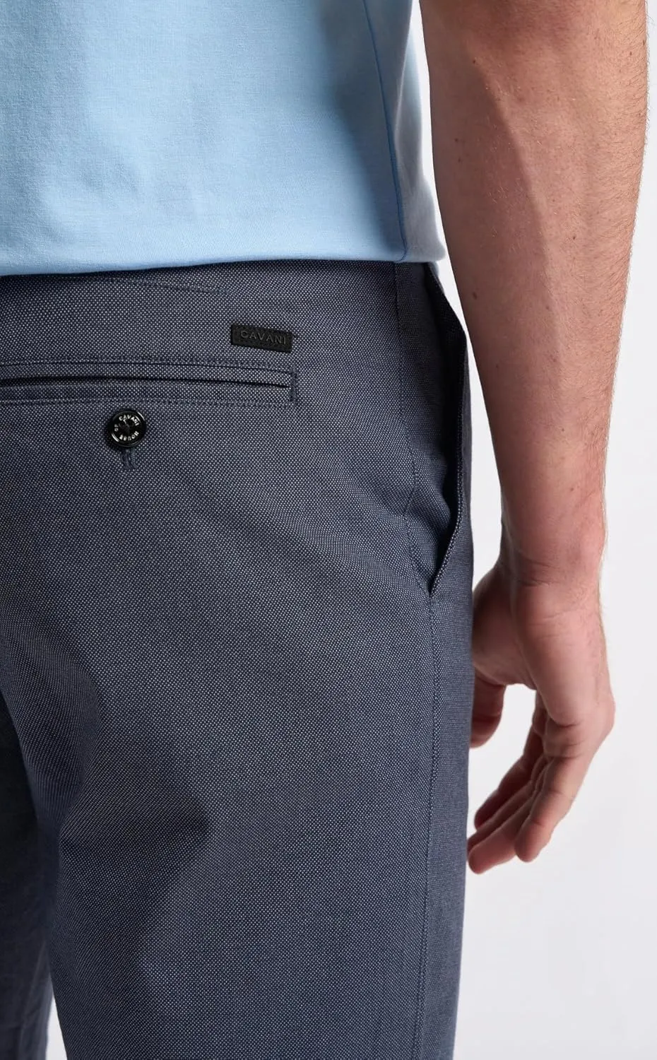 Mens Navy Slim-Fit Cotton Twill Chino Shorts - Comfortable & Stylish Summer Wear