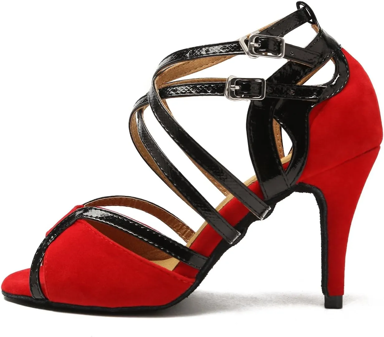 Minishion Ankle Strap Dancing Heels for Women Ankle Strap Dancing Shoes