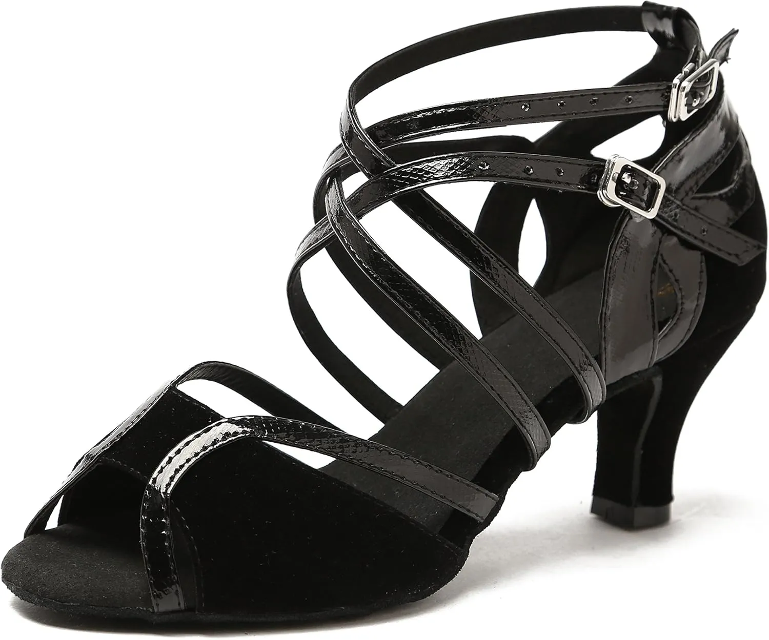 Minishion Ankle Strap Dancing Heels for Women Ankle Strap Dancing Shoes