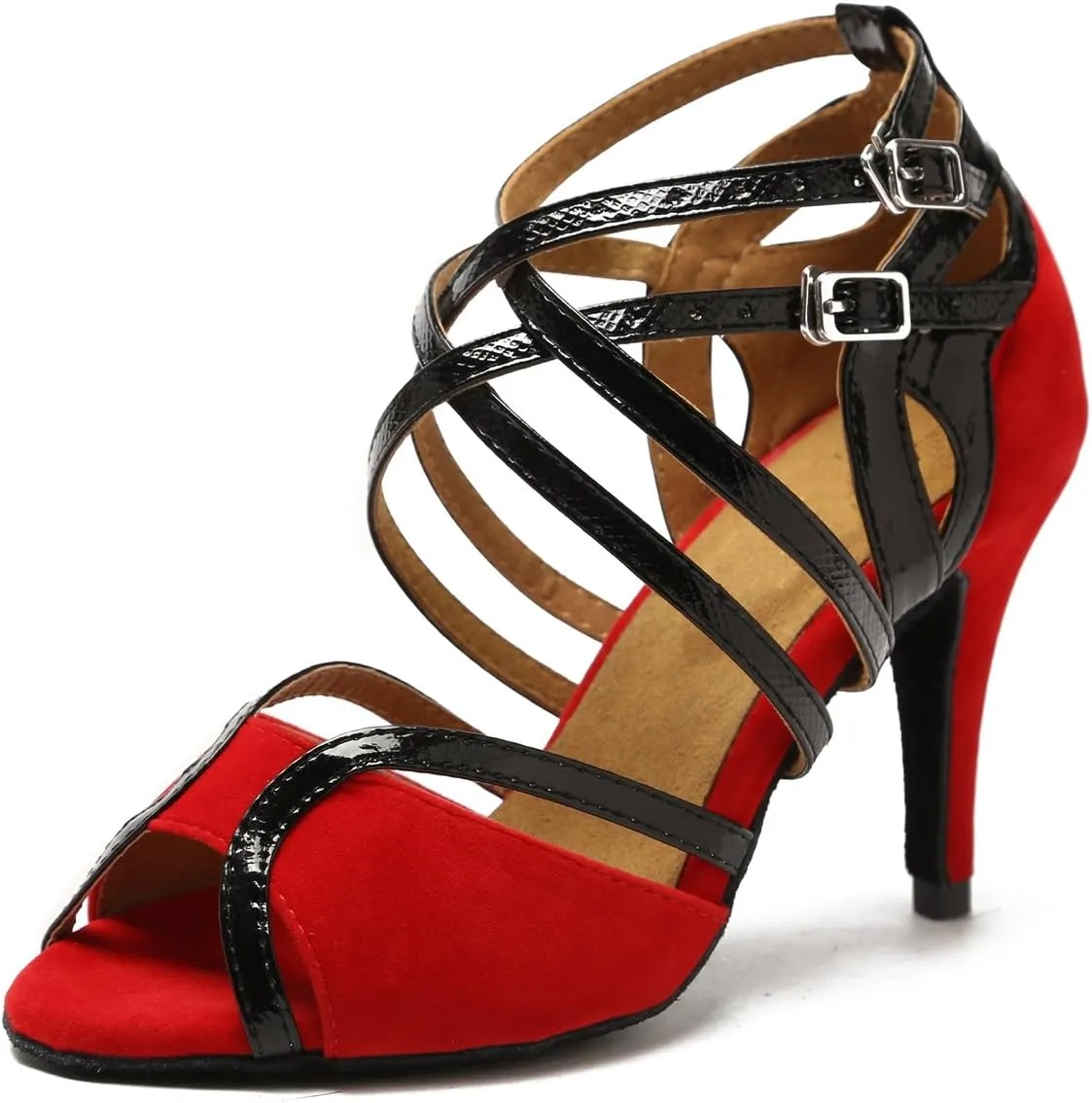 Minishion Ankle Strap Dancing Heels for Women Ankle Strap Dancing Shoes