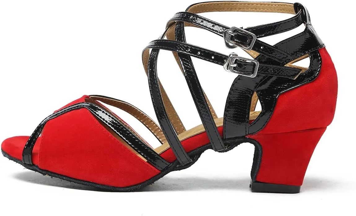 Minishion Ankle Strap Dancing Heels for Women Ankle Strap Dancing Shoes