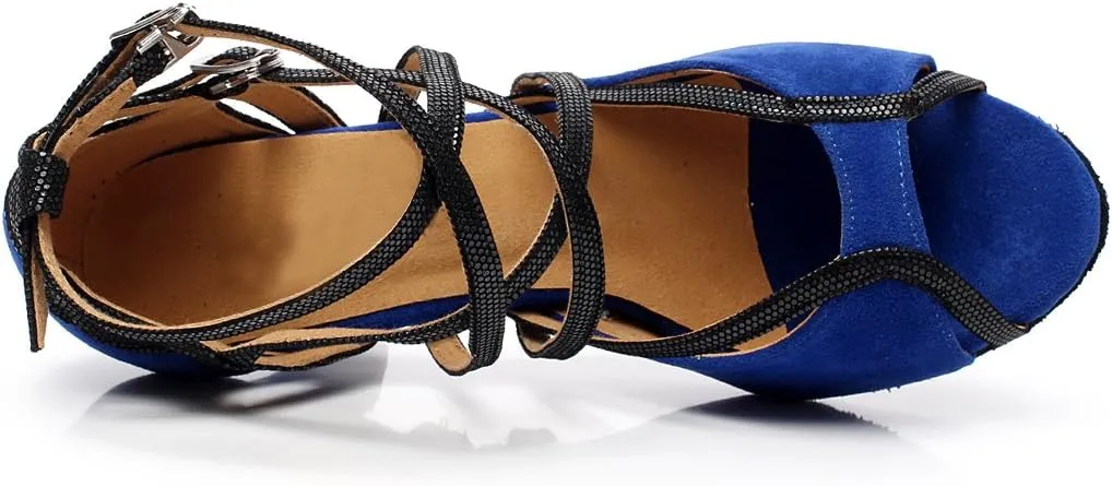 Minishion Ankle Strap Dancing Heels for Women Ankle Strap Dancing Shoes