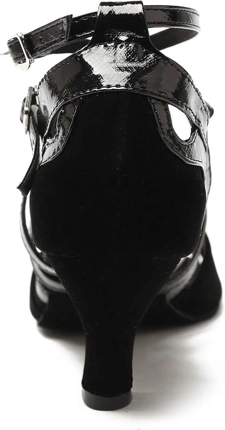 Minishion Ankle Strap Dancing Heels for Women Ankle Strap Dancing Shoes