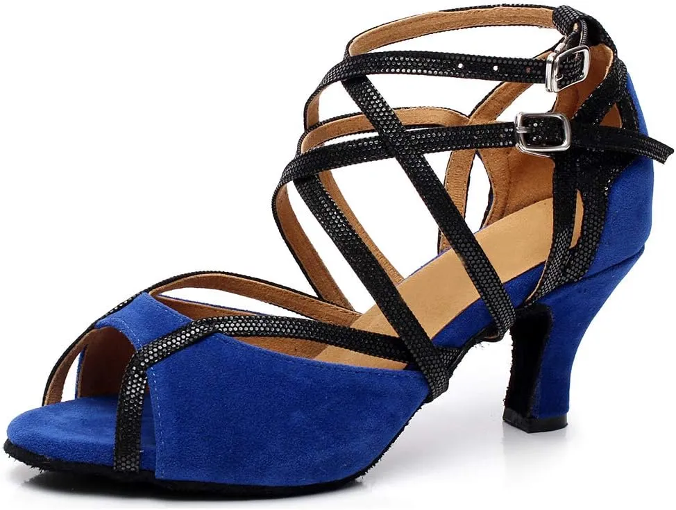 Minishion Ankle Strap Dancing Heels for Women Ankle Strap Dancing Shoes