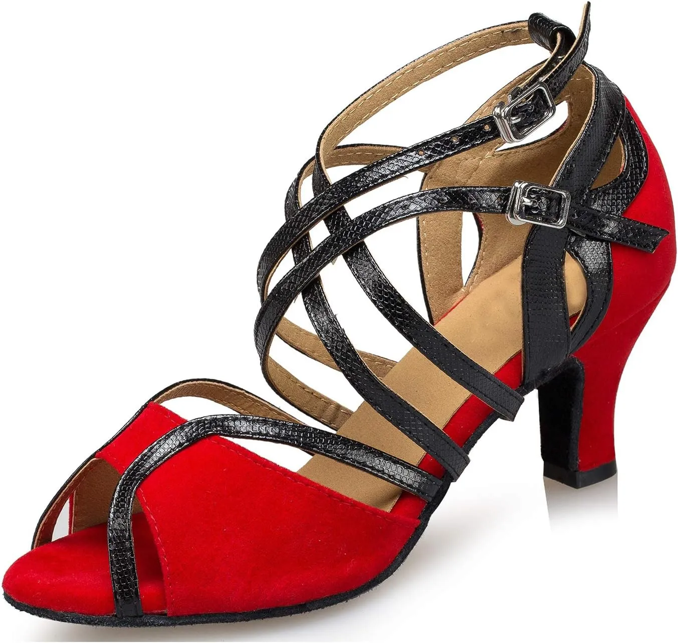 Minishion Ankle Strap Dancing Heels for Women Ankle Strap Dancing Shoes