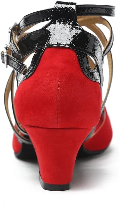 Minishion Ankle Strap Dancing Heels for Women Ankle Strap Dancing Shoes