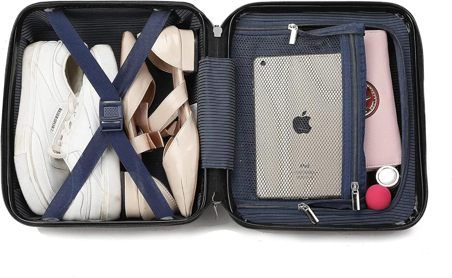 MKF Collection 2 pieces carry-on luggage set, check-in polycarbonate fashion travel dual spinner hardshell lightweight durable Suitcase