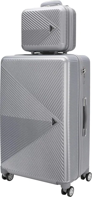 MKF Collection 2 pieces carry-on luggage set, check-in polycarbonate fashion travel dual spinner hardshell lightweight durable Suitcase
