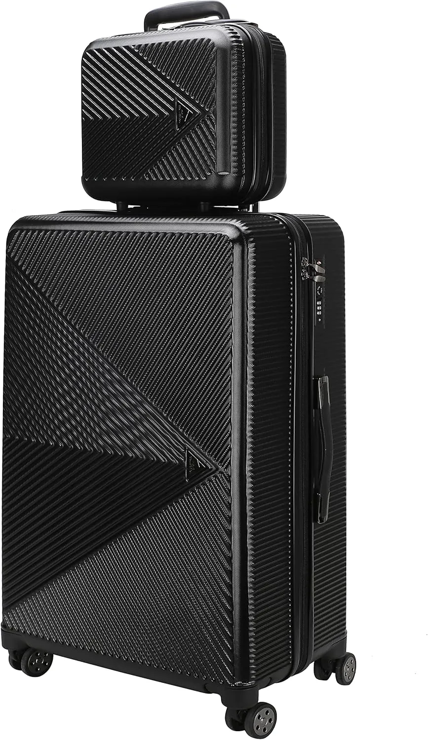 MKF Collection 2 pieces carry-on luggage set, check-in polycarbonate fashion travel dual spinner hardshell lightweight durable Suitcase
