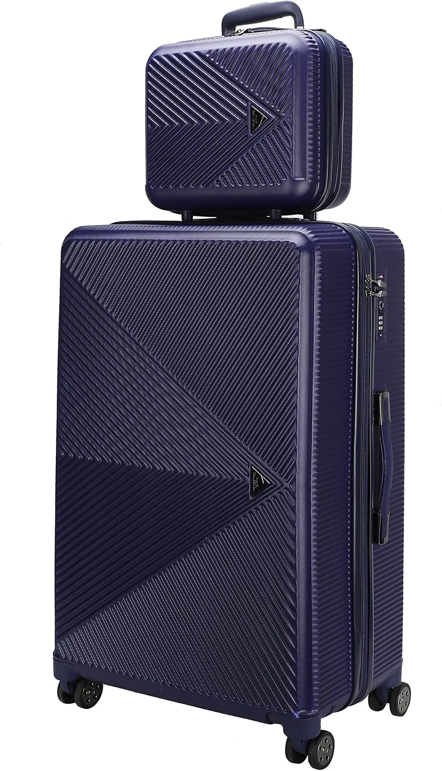 MKF Collection 2 pieces carry-on luggage set, check-in polycarbonate fashion travel dual spinner hardshell lightweight durable Suitcase