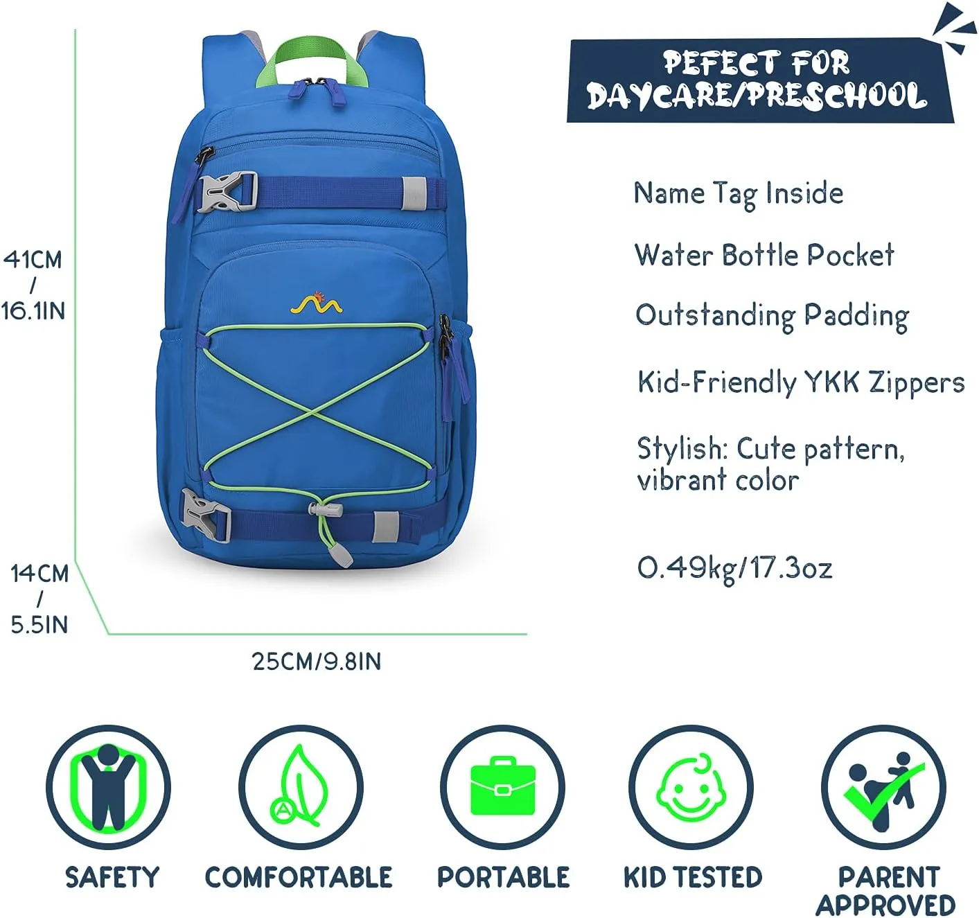 MOUNTAINTOP Kids Backpack for Boys Girls Elementary Kindergarten School Bag Lightweight Children Daypack