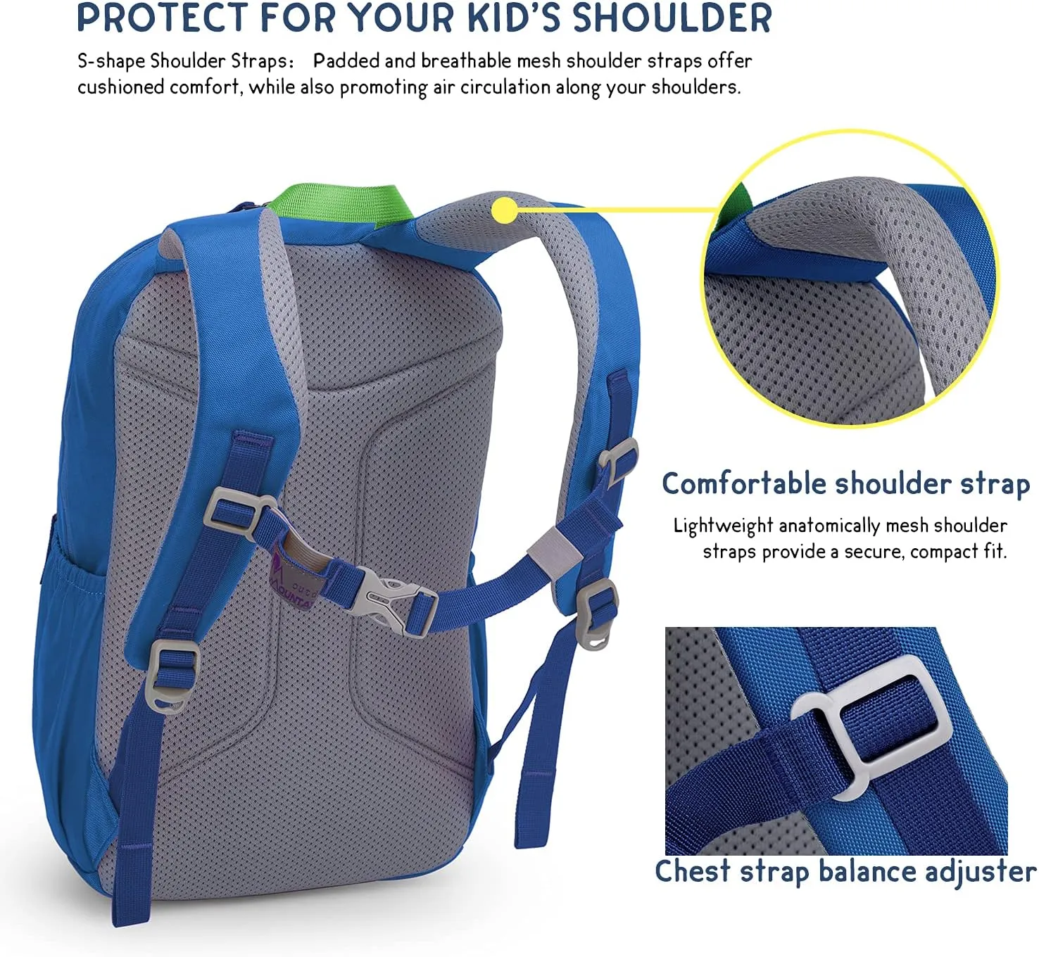 MOUNTAINTOP Kids Backpack for Boys Girls Elementary Kindergarten School Bag Lightweight Children Daypack