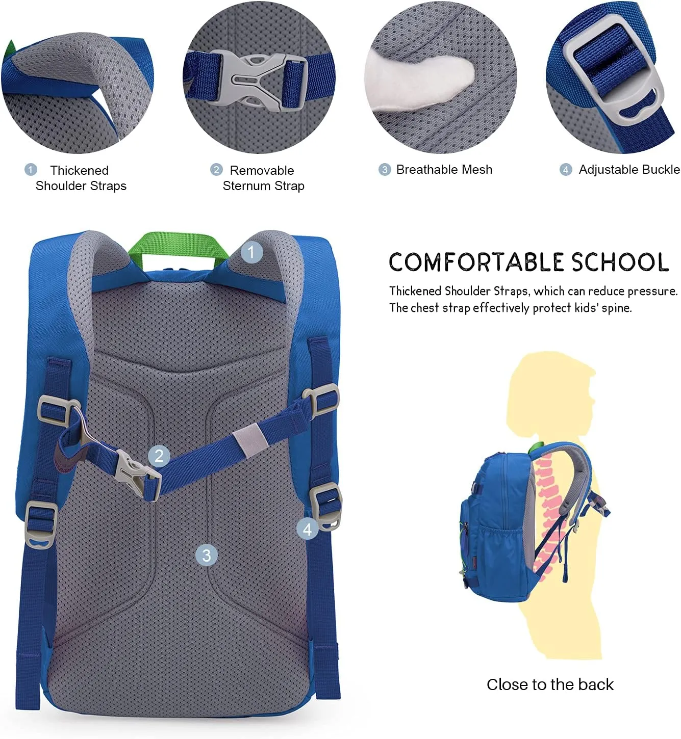 MOUNTAINTOP Kids Backpack for Boys Girls Elementary Kindergarten School Bag Lightweight Children Daypack