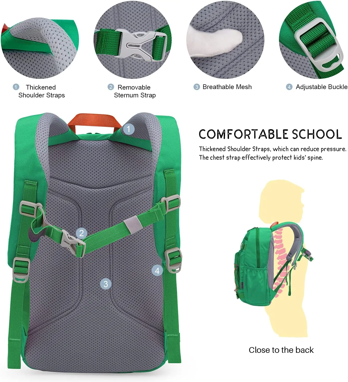 MOUNTAINTOP Kids Backpack for Boys Girls Elementary Kindergarten School Bag Lightweight Children Daypack