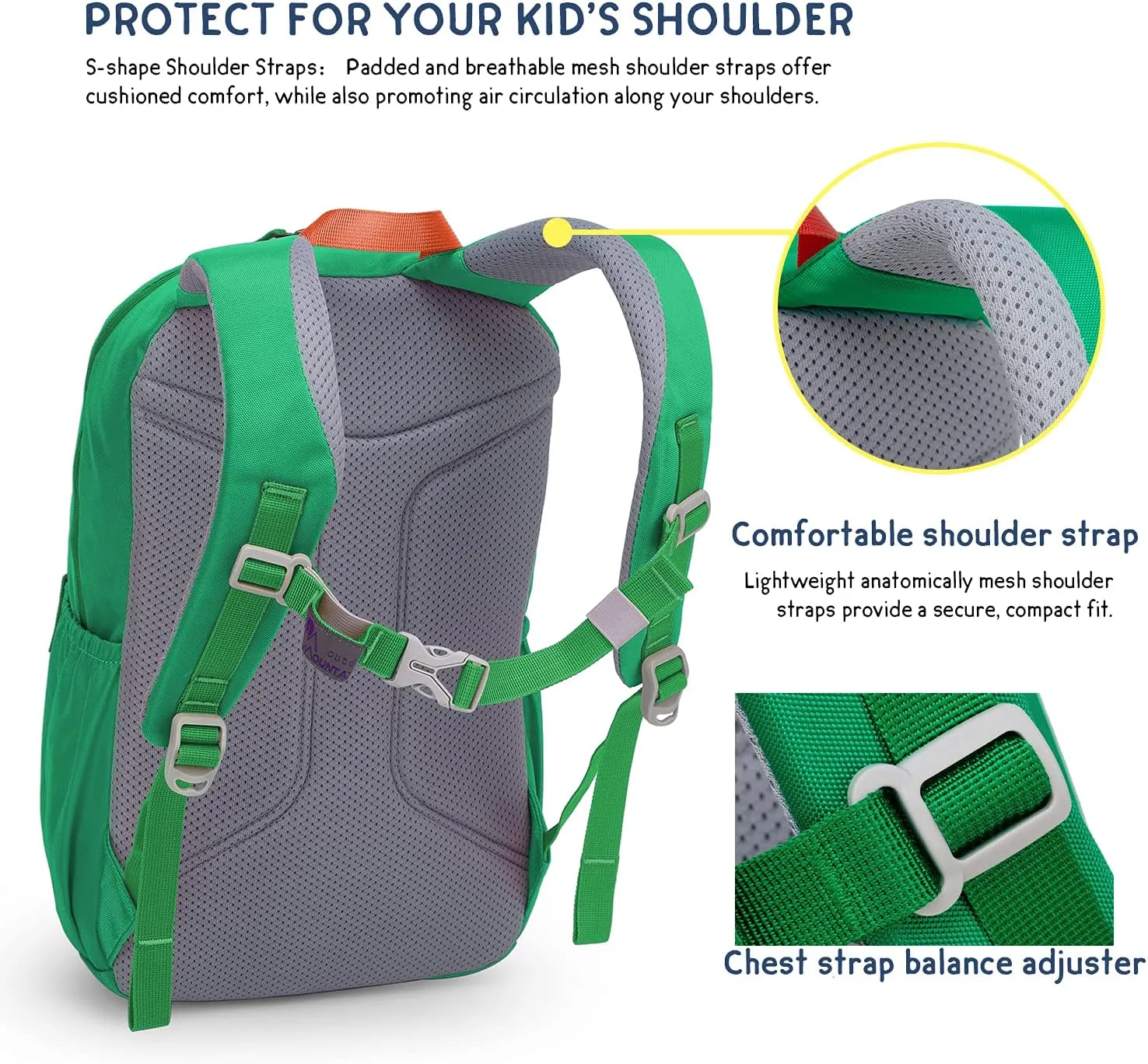 MOUNTAINTOP Kids Backpack for Boys Girls Elementary Kindergarten School Bag Lightweight Children Daypack