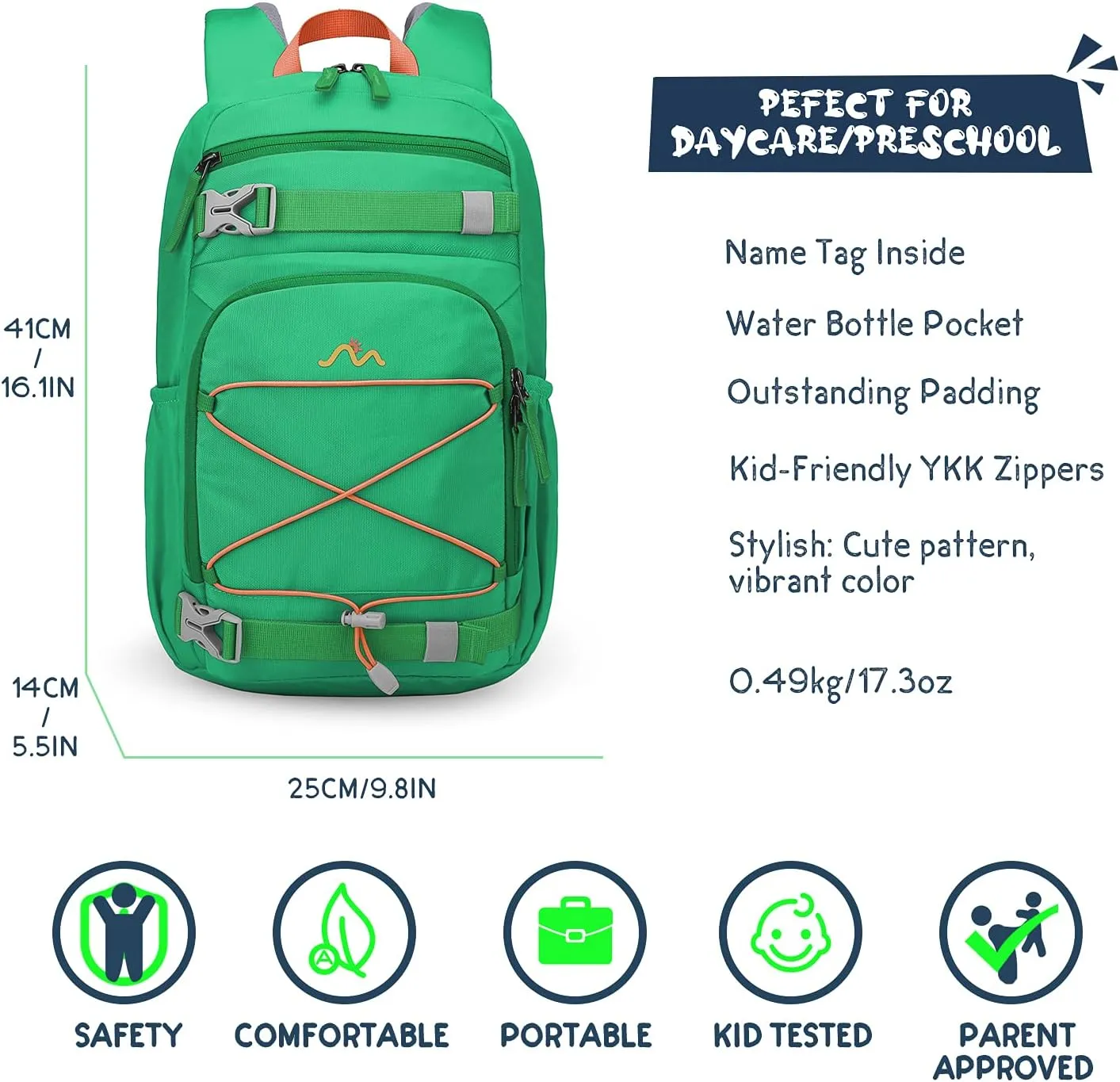 MOUNTAINTOP Kids Backpack for Boys Girls Elementary Kindergarten School Bag Lightweight Children Daypack