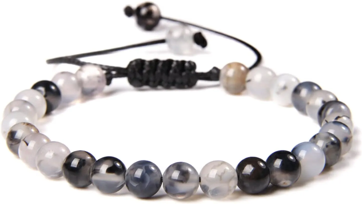 Multicolor Real Natural Stone Bracelet 6mm Beads Handmade Braid Bracelets for Women Men Amethysts Citrines Jewelry