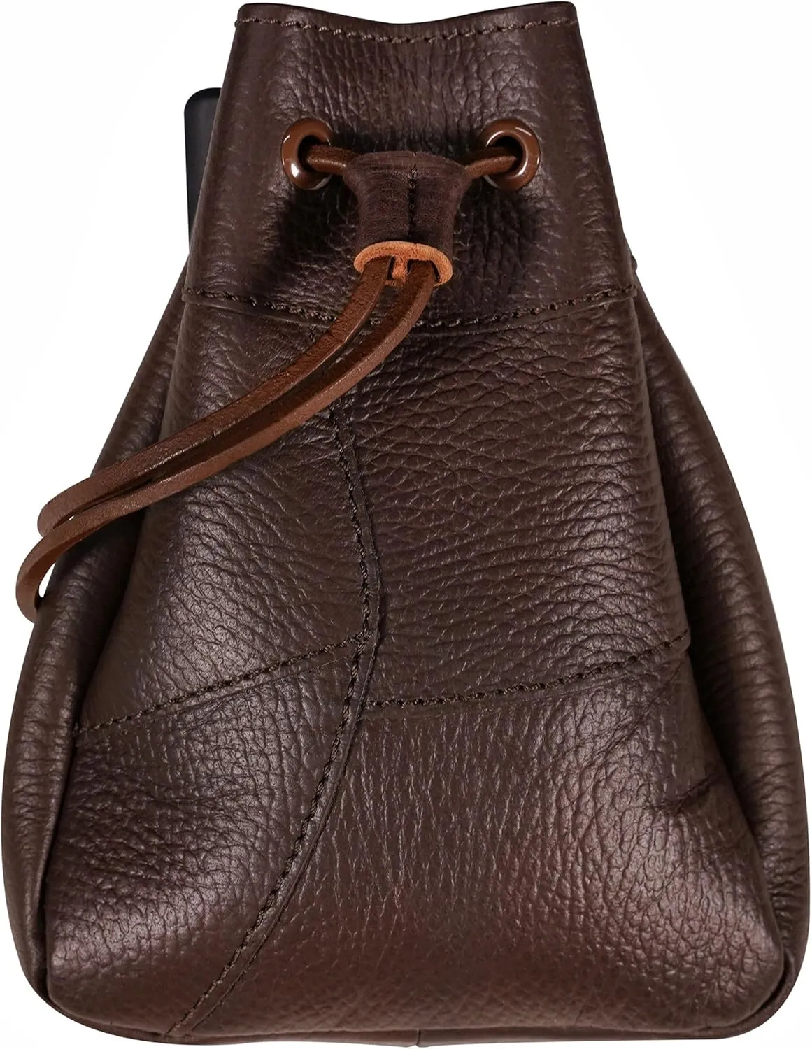 Mythrojan Medieval Drawstring Bag, Ideal for SCA LARP Reenactment & Ren fair-Full Grain Leather