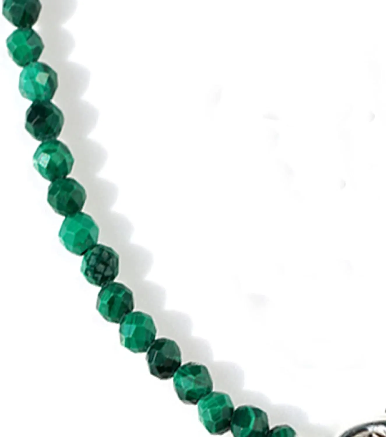Natural Stone 2MM Crystal Bead Bracelets for Women Chain Handmade Minimalist Jewelry Friendship Bracelets,Malachite 2MM