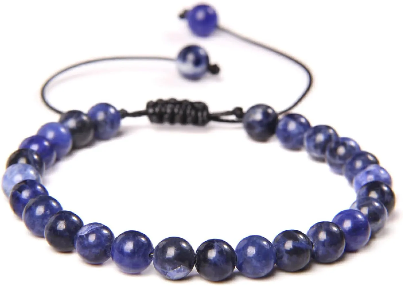 Natural Stone Amethysts 6MM Bead Bracelets for Women Men Braided Bracelet Lapis Lazuli Blue Purple Agates Meditation Jewelry