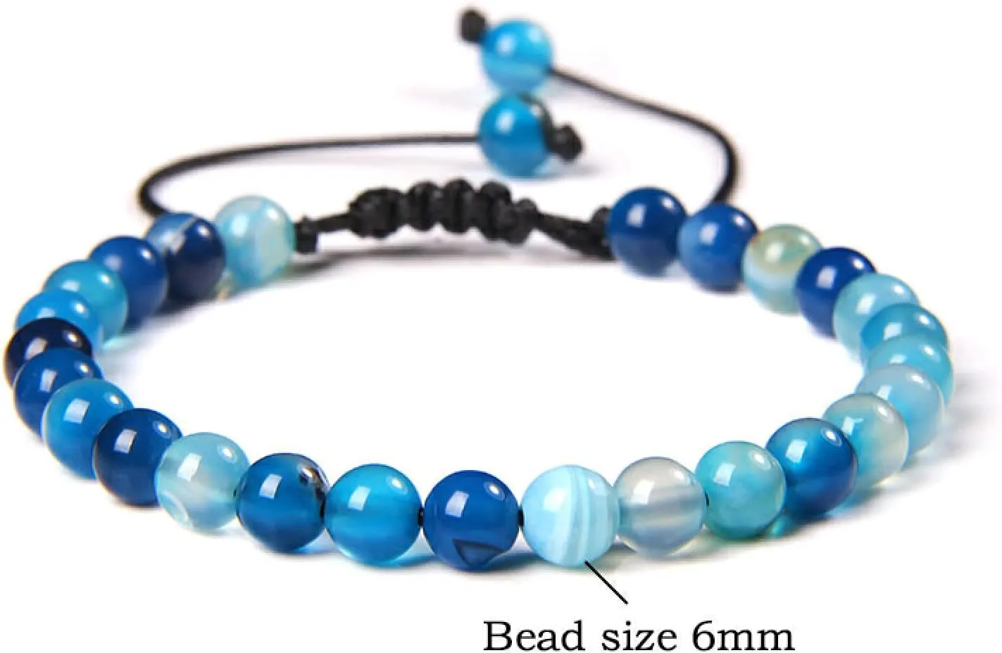 Natural Stone Amethysts 6MM Bead Bracelets for Women Men Braided Bracelet Lapis Lazuli Blue Purple Agates Meditation Jewelry