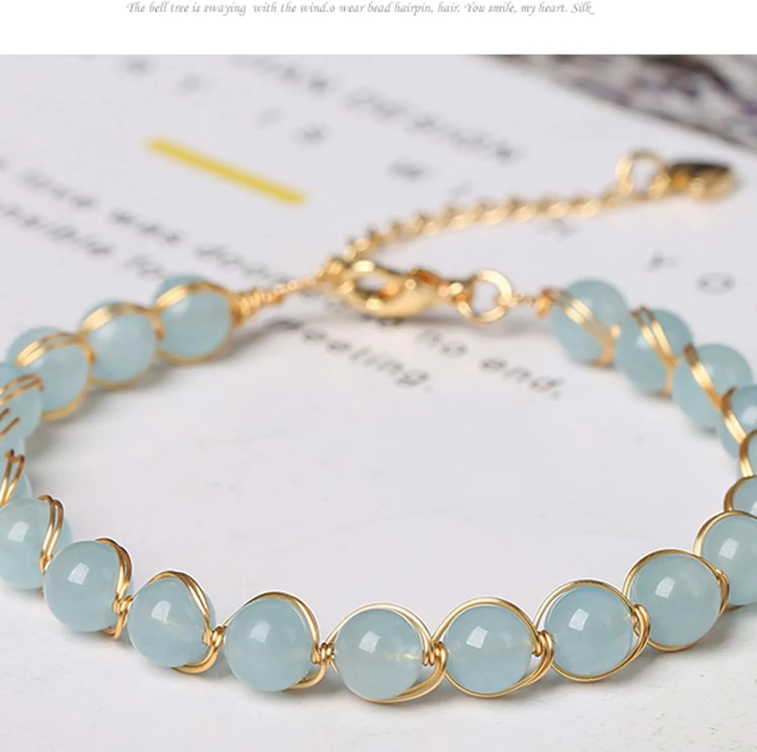 Natural Stone Beads Bracelet Bangle Women Handmade Lucky Friendship Couple Charm Jewelry