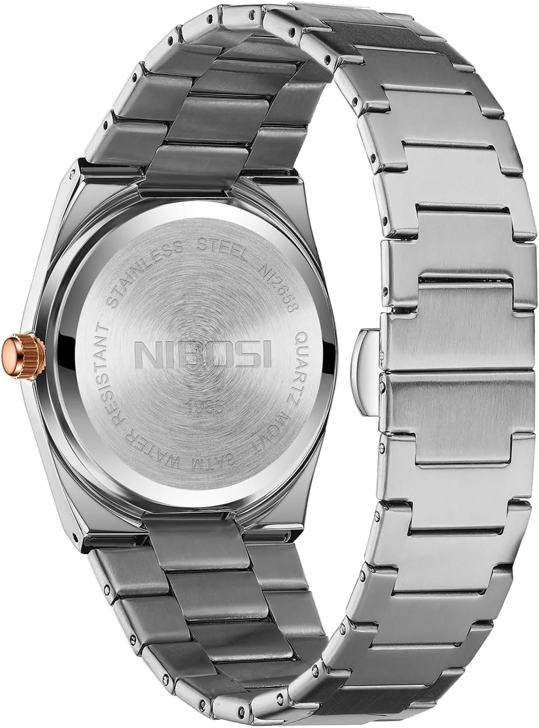 NIBOSI Mens Watches Analog Quartz Watch with Day-Date Waterproof Stainless Steel Strap Men's Wrist Watches Classic Minimalist Dainty Business Dress Designer Watches for Men
