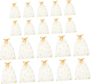 NOLITOY Printed Drawstring Waterproof Bag 20pcs Small Baggies Eva Drawstring Pouch Dust- Storage