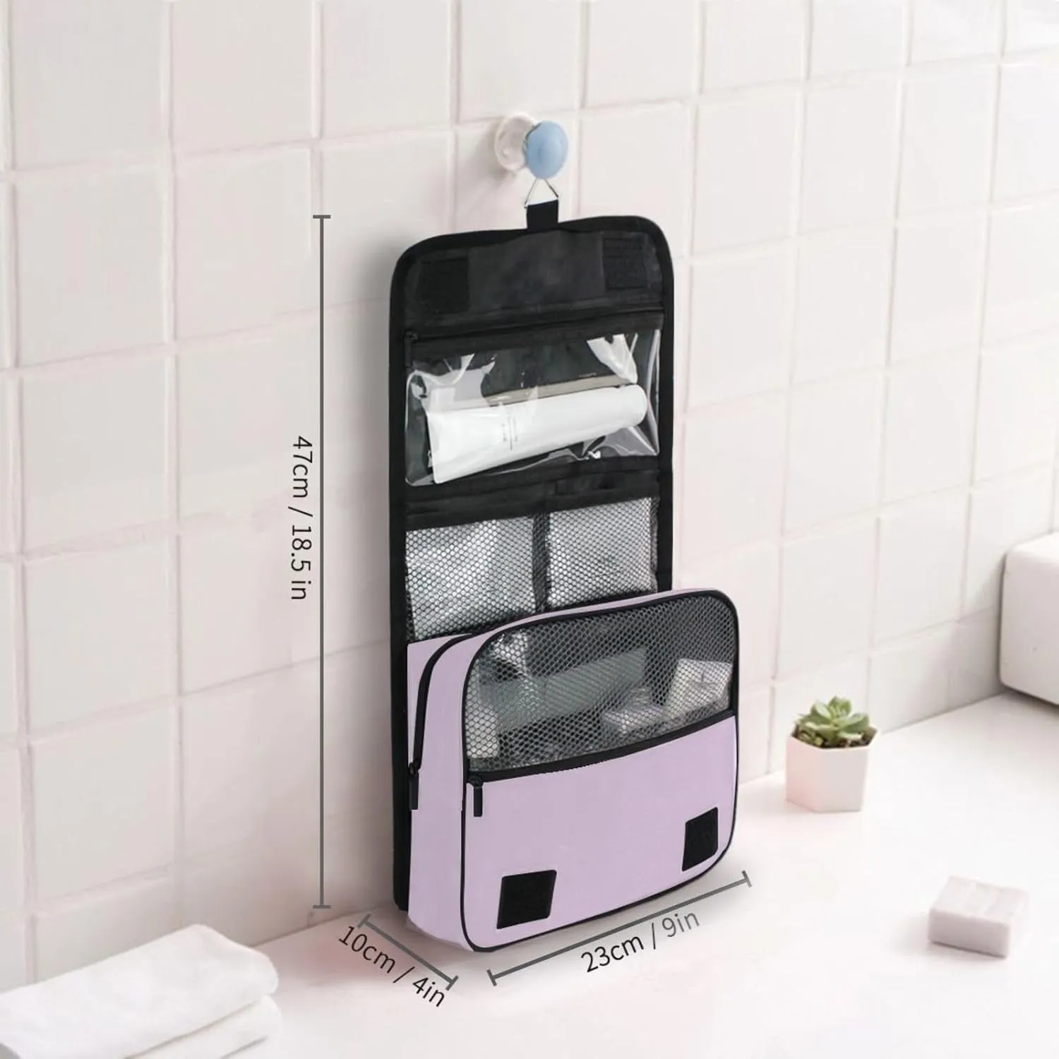 ODAWA Thistle Toiletry Bags Cosmetic Bag Bathroom Storage Bag Spacious Toiletry Bag for Women and Men