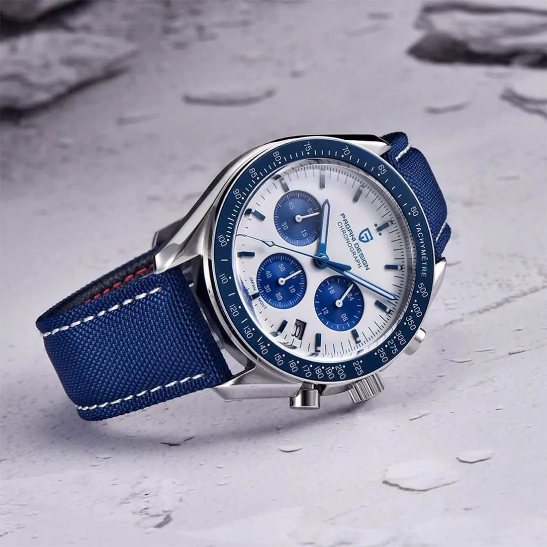 Pagani Design 1701 V3 Men's Chronograph Quartz Dial 40mm VK63 Movement Stainless Steel Mirror Sapphire Watch 100 Meter Water Resistant Sport Watch
