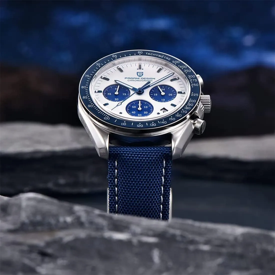 Pagani Design 1701 V3 Men's Chronograph Quartz Dial 40mm VK63 Movement Stainless Steel Mirror Sapphire Watch 100 Meter Water Resistant Sport Watch