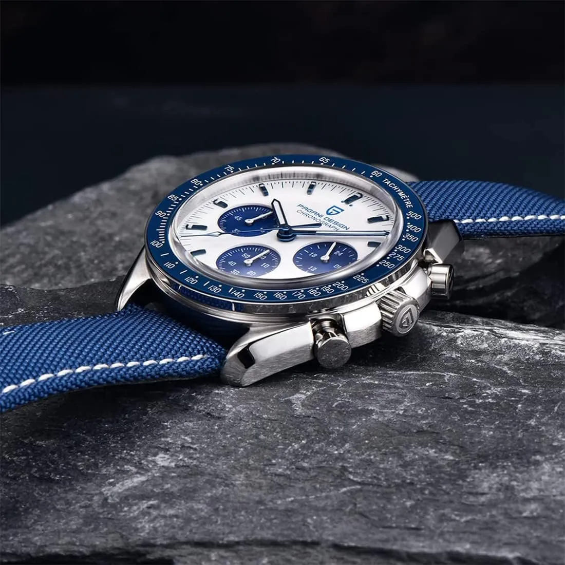 Pagani Design 1701 V3 Men's Chronograph Quartz Dial 40mm VK63 Movement Stainless Steel Mirror Sapphire Watch 100 Meter Water Resistant Sport Watch