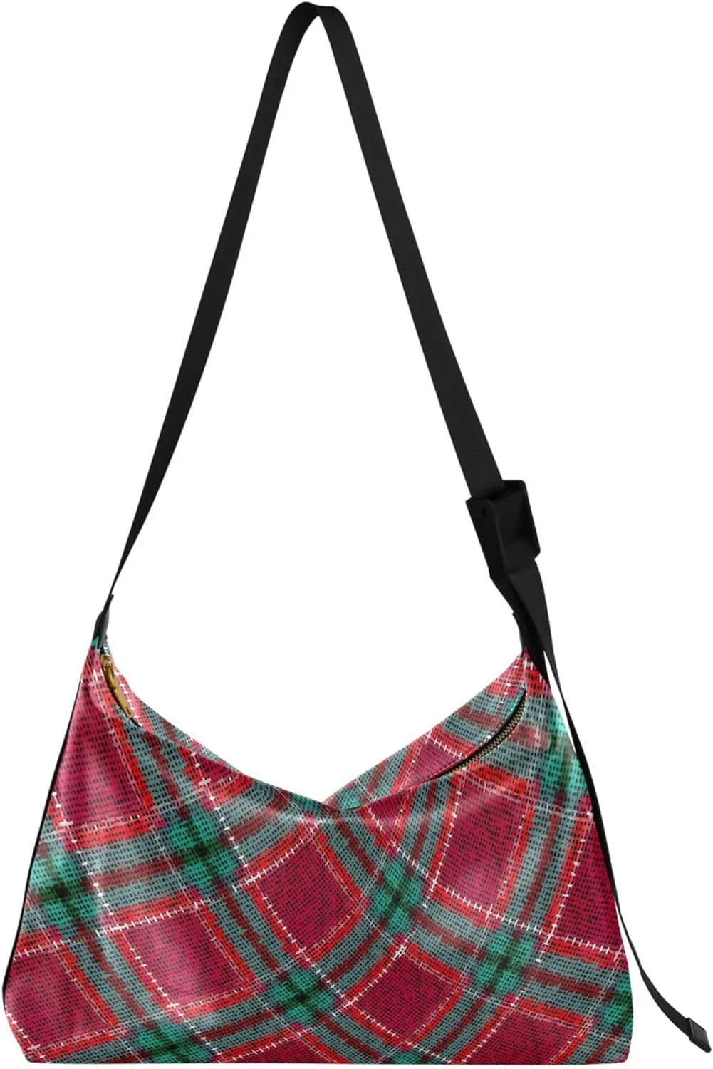 Patchwork Red Plaid PU Leather Western Purse Hobo Leather Purse Men Leaf Animal Print Designer Women Handbag