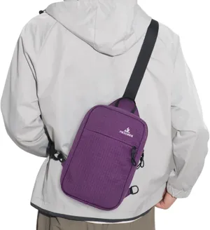 Peicees Small Sling Bag for Women Men Trendy Casual Phone Chest Bag Waterproof Crossbody Daypack