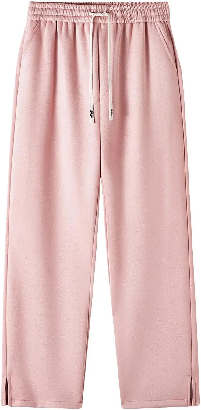 Plus Size Casual Pants for Men Athletic Comfy Pants Plain Drawstring Pants Travel Warm Pants Relaxed Comfort Pants