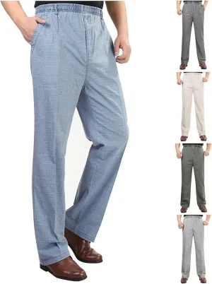 Plus Size Mens Pants Lightweight Hiking Pants Work Active Pants Solid Color Classic Pants Daily Elastic Waist Pants