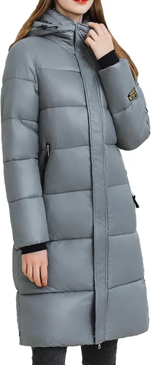 Puffer Jacket Womens Warm Winter 2023 Trendy Puffer Jackets Cotton Padded Coats Fashion Solid Hooded Bubble Jackets