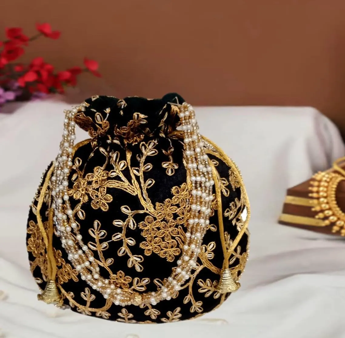 Purpledip Potli Bags Drawstring Purse (Potli01$)