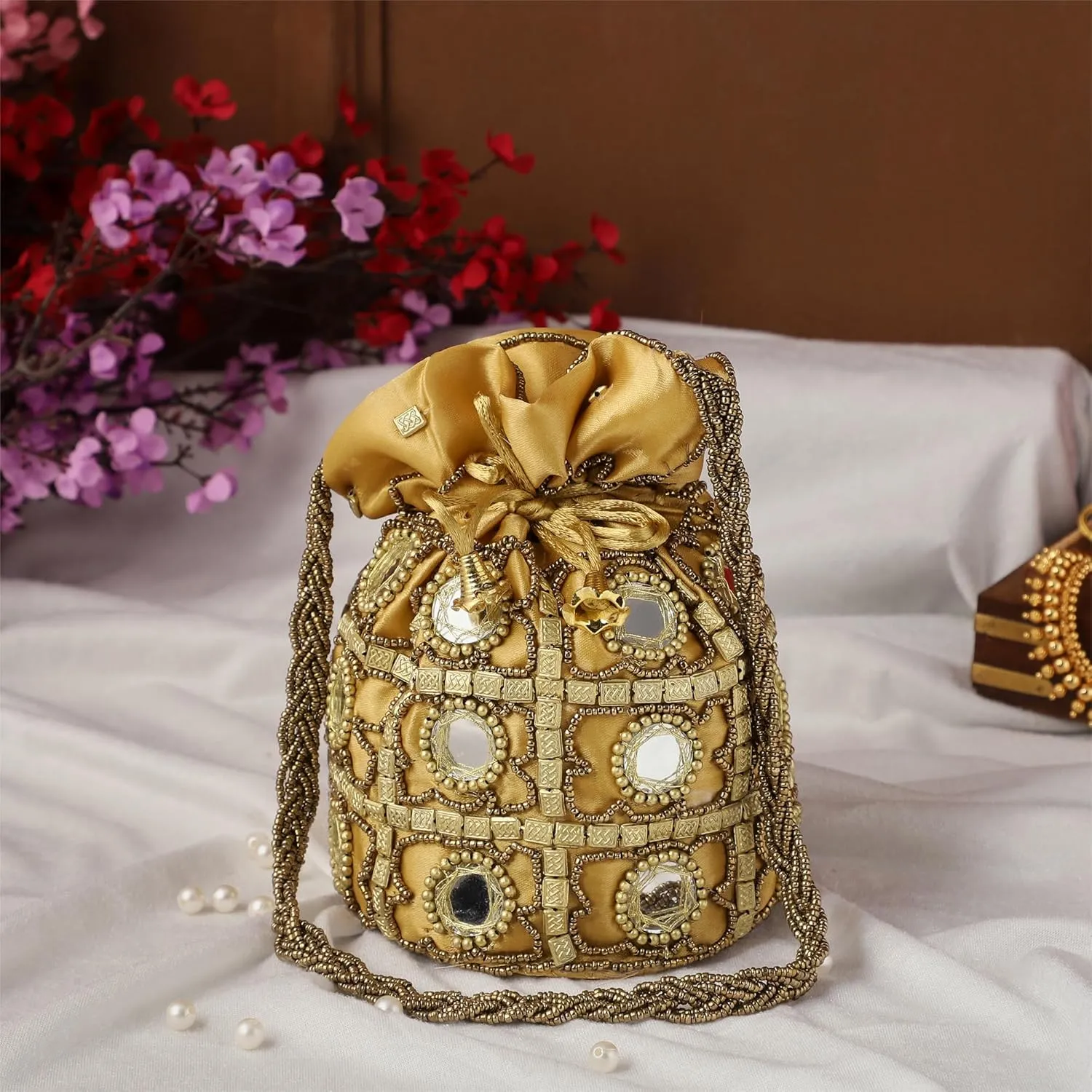 Purpledip Potli Bags Drawstring Purse (Potli02$)