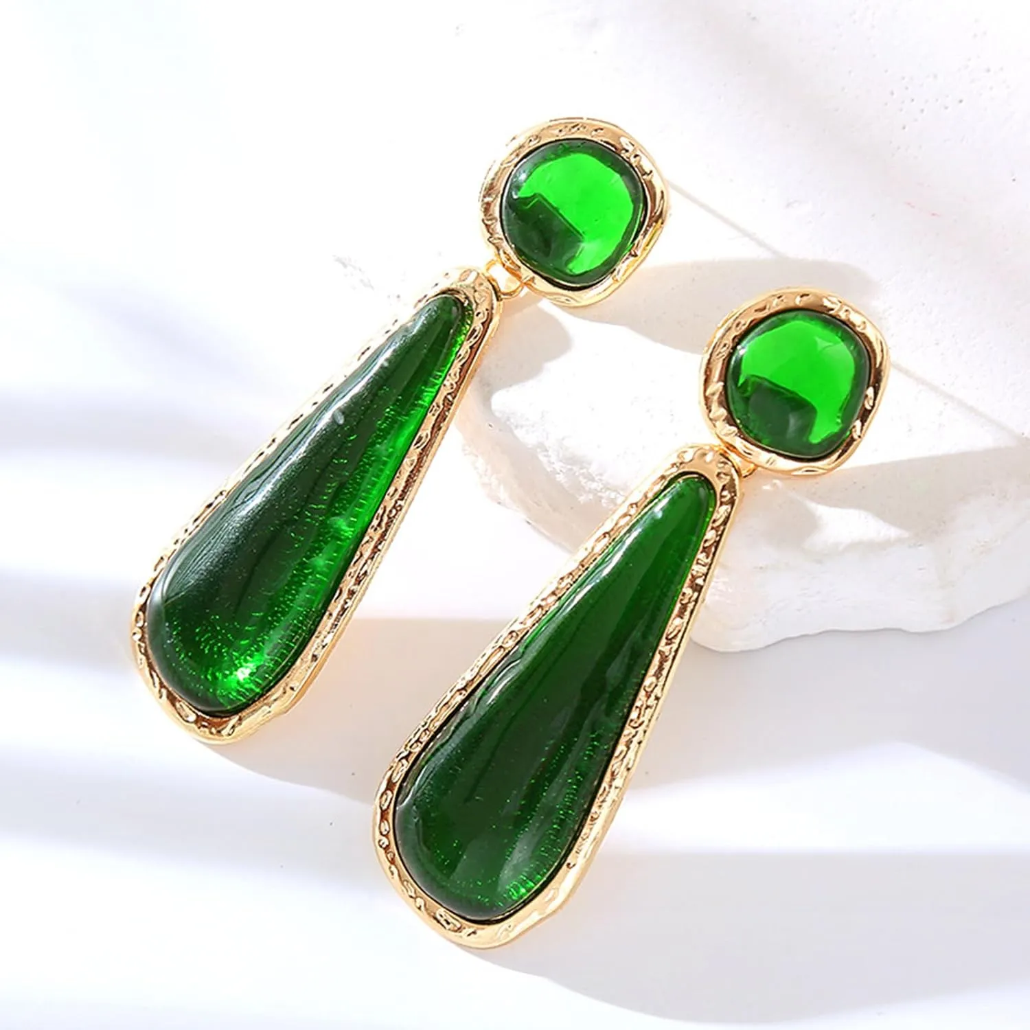 Resin Teardrop Dangle Drop Earrings for Women Hypoallergenic Jewelry Gifts Prom and Dressy Everyday Wear