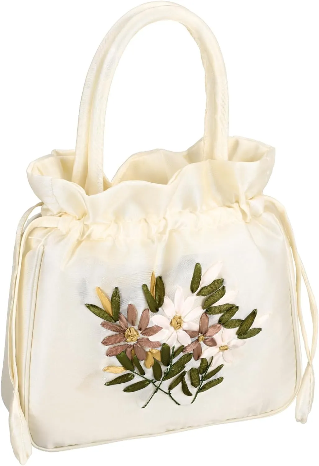 SAFIGLE Women's Evening Handbag Lady's Small Clutch Purse with Floral Pattern Drawstring Closure for Special Occasions